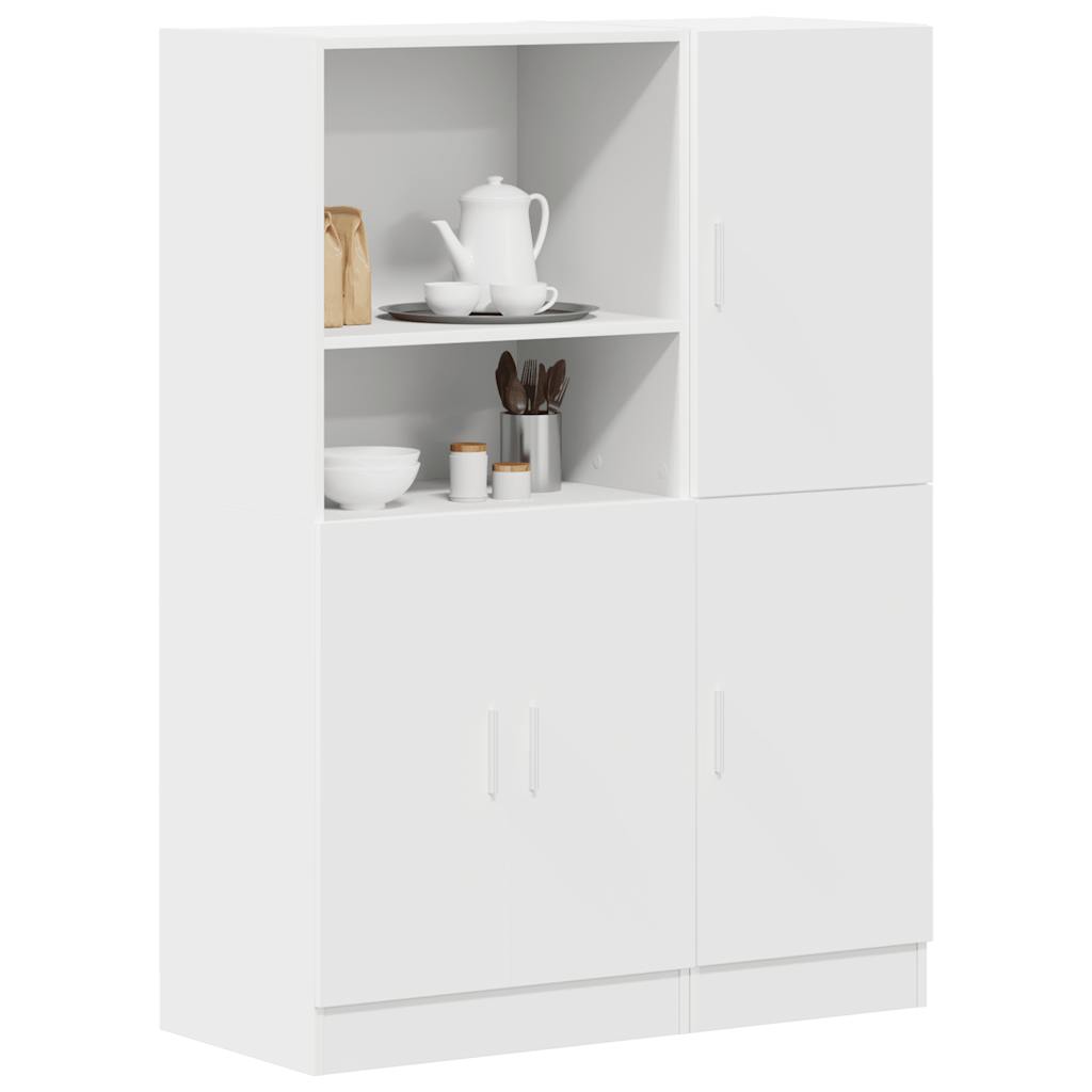 Vetonek Mueble de cocina 2 piezas madera contrachapada blanca