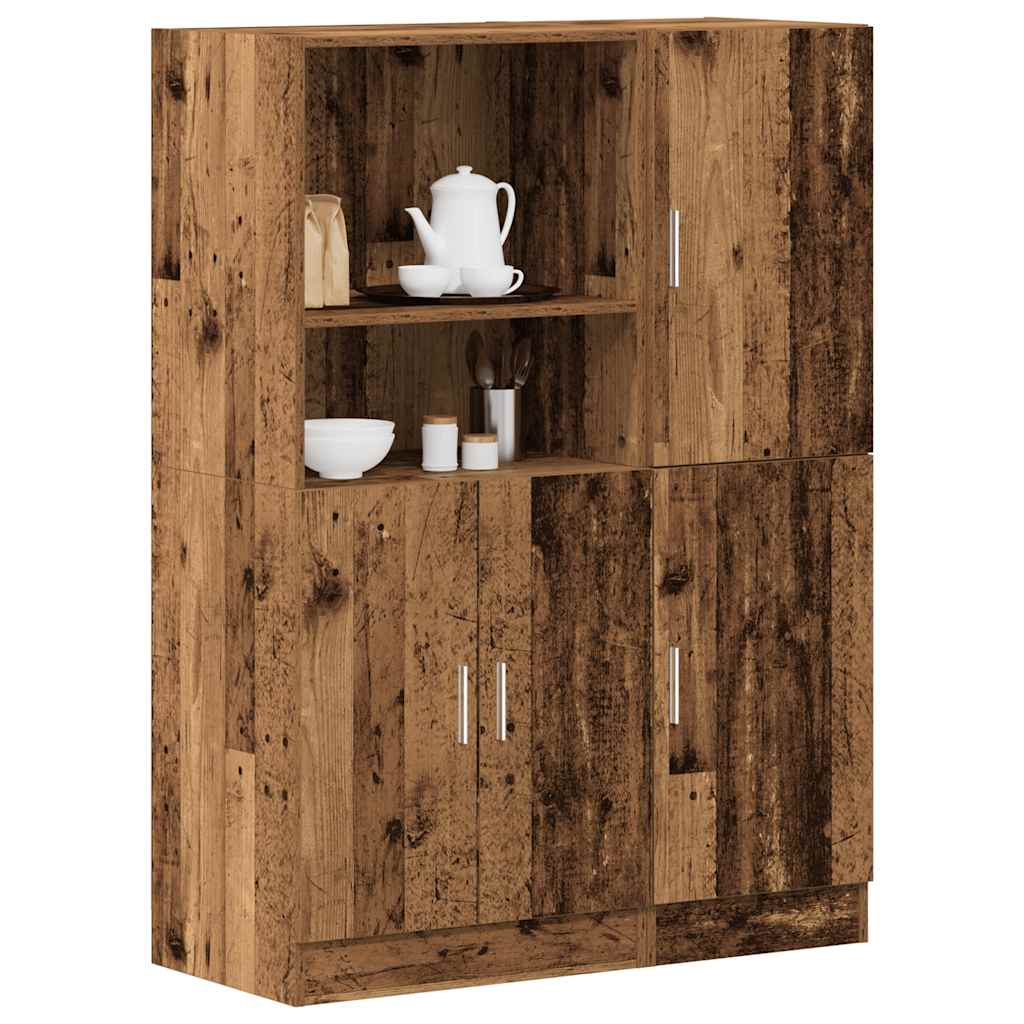 Vetonek Mueble de cocina 2 piezas madera contrachapada madera vieja