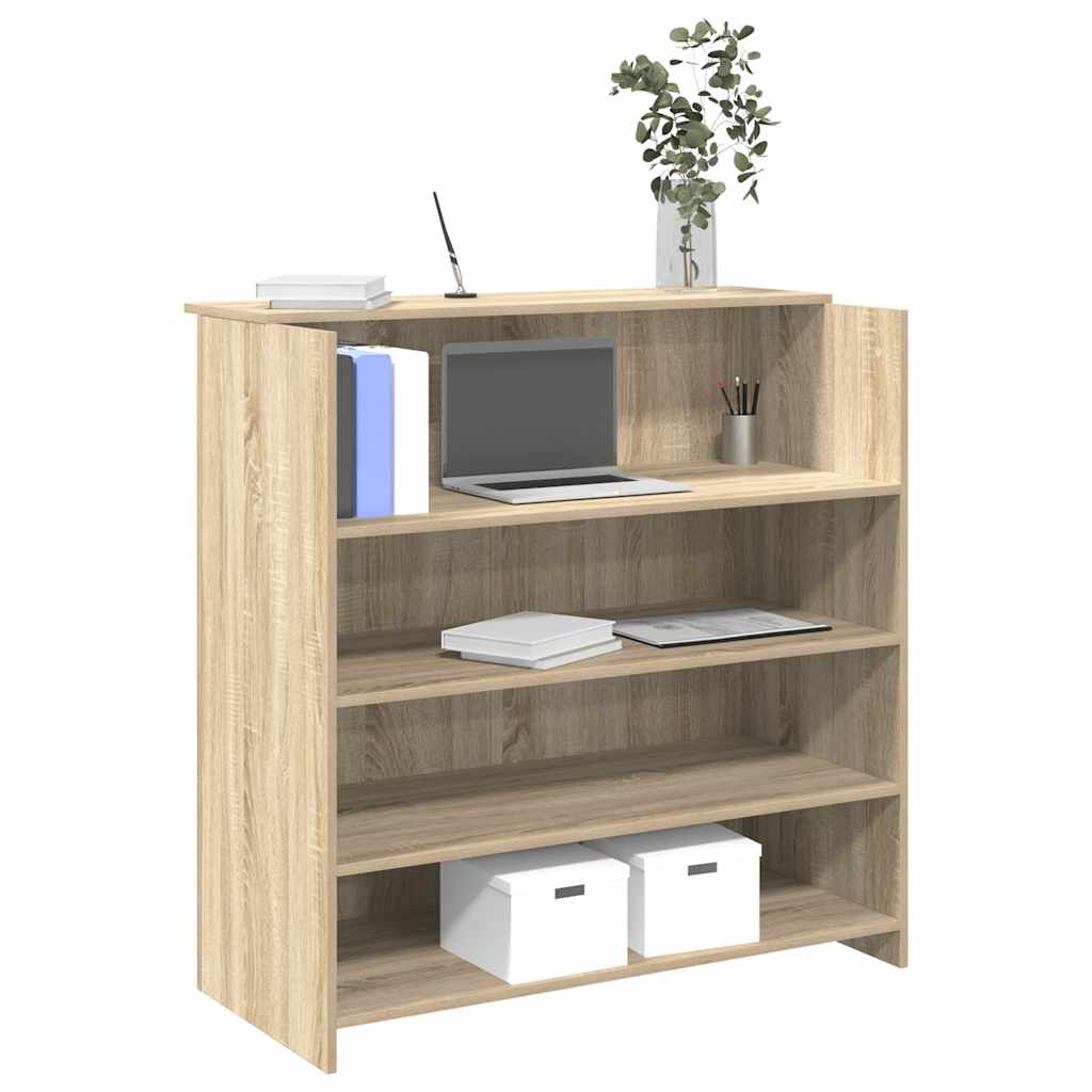 Vetonek Mostrador de recepción roble sonoma 100x50x103,5 cm