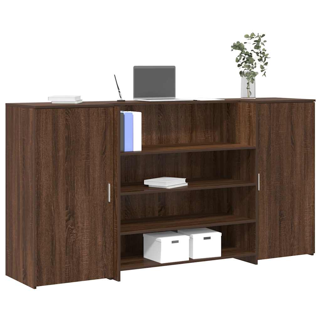 Vetonek Mostrador de recepción roble marrón 200x50x103,5 cm