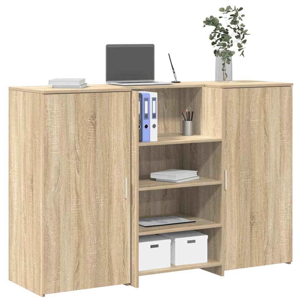 Vetonek Mostrador de recepción roble sonoma 155x50x103,5 cm