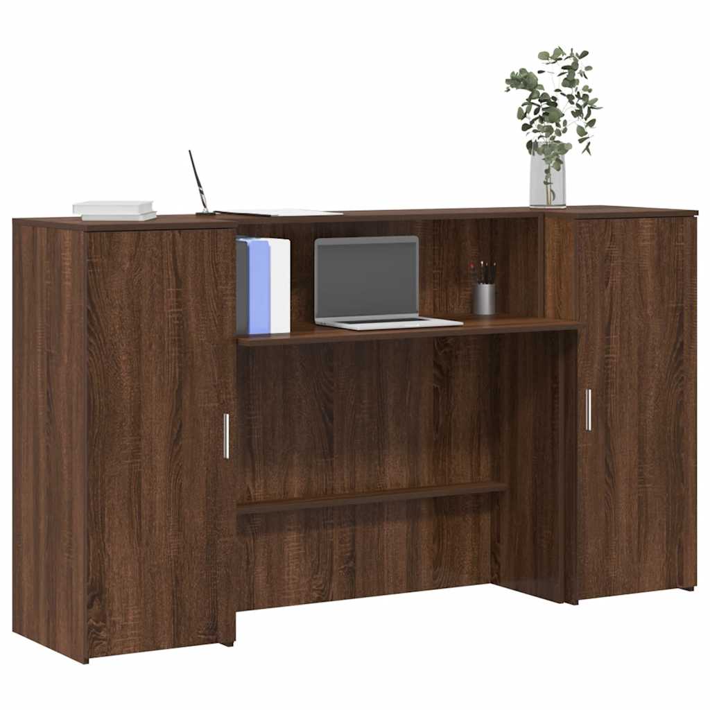 Vetonek Mostrador de recepción roble marrón 180x50x103,5 cm