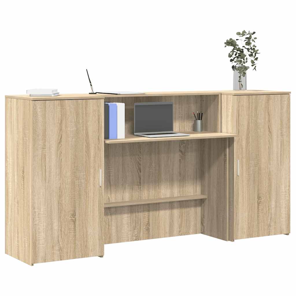 Vetonek Mostrador de recepción roble sonoma 200x50x103,5 cm