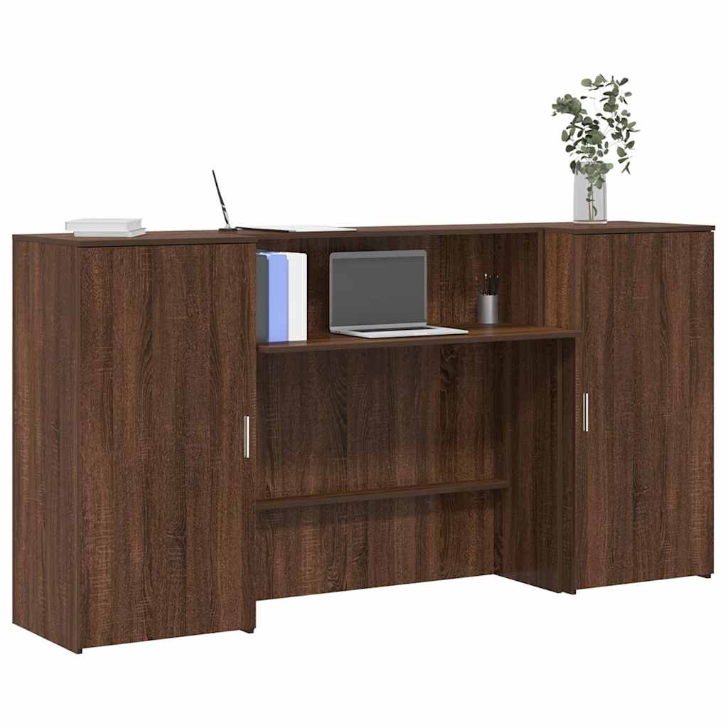 Vetonek Mostrador de recepción roble marrón 200x50x103,5 cm