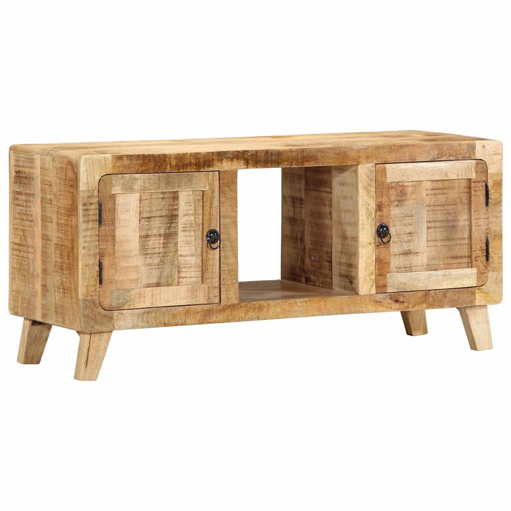 Vetonek Mueble de TV madera maciza de mango rugosa 105x46x32 cm