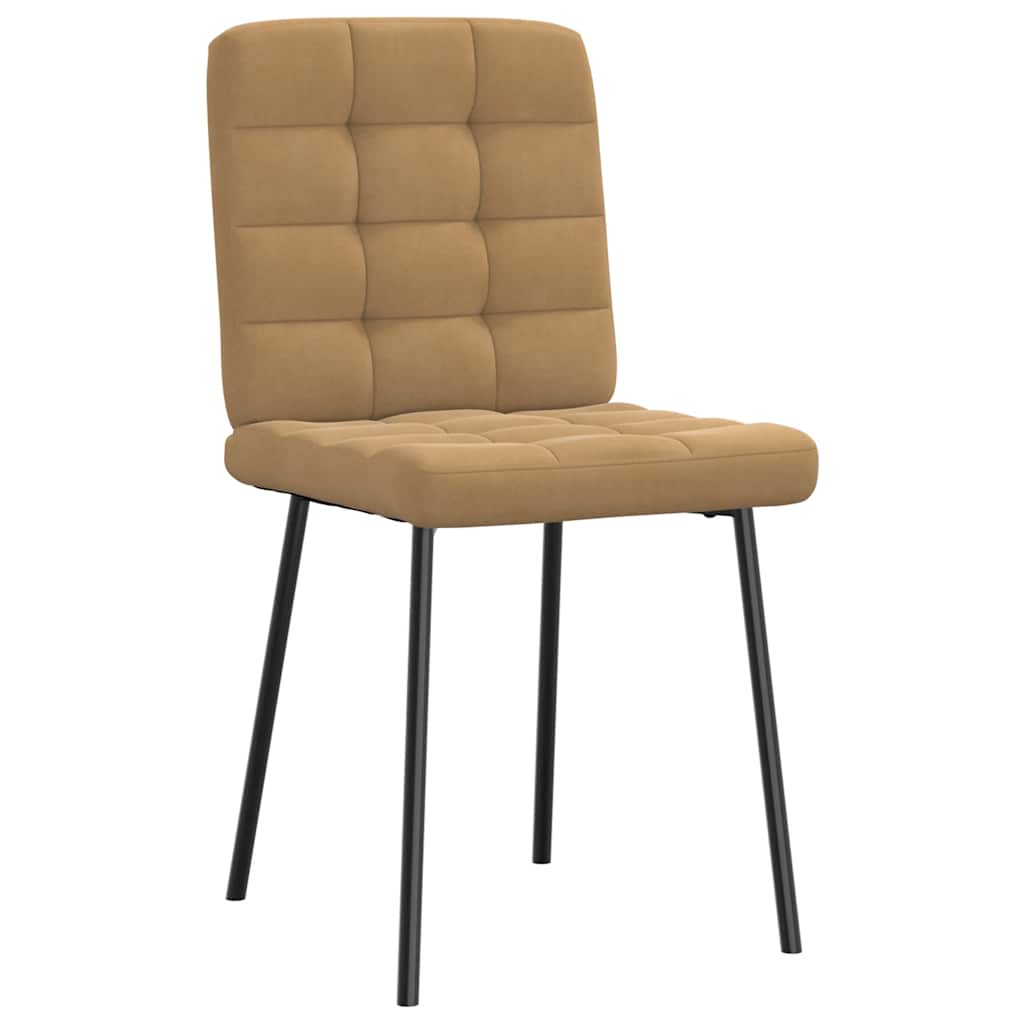 Sillas de comedor 2 unidades terciopelo marrón V2449 Vetonek