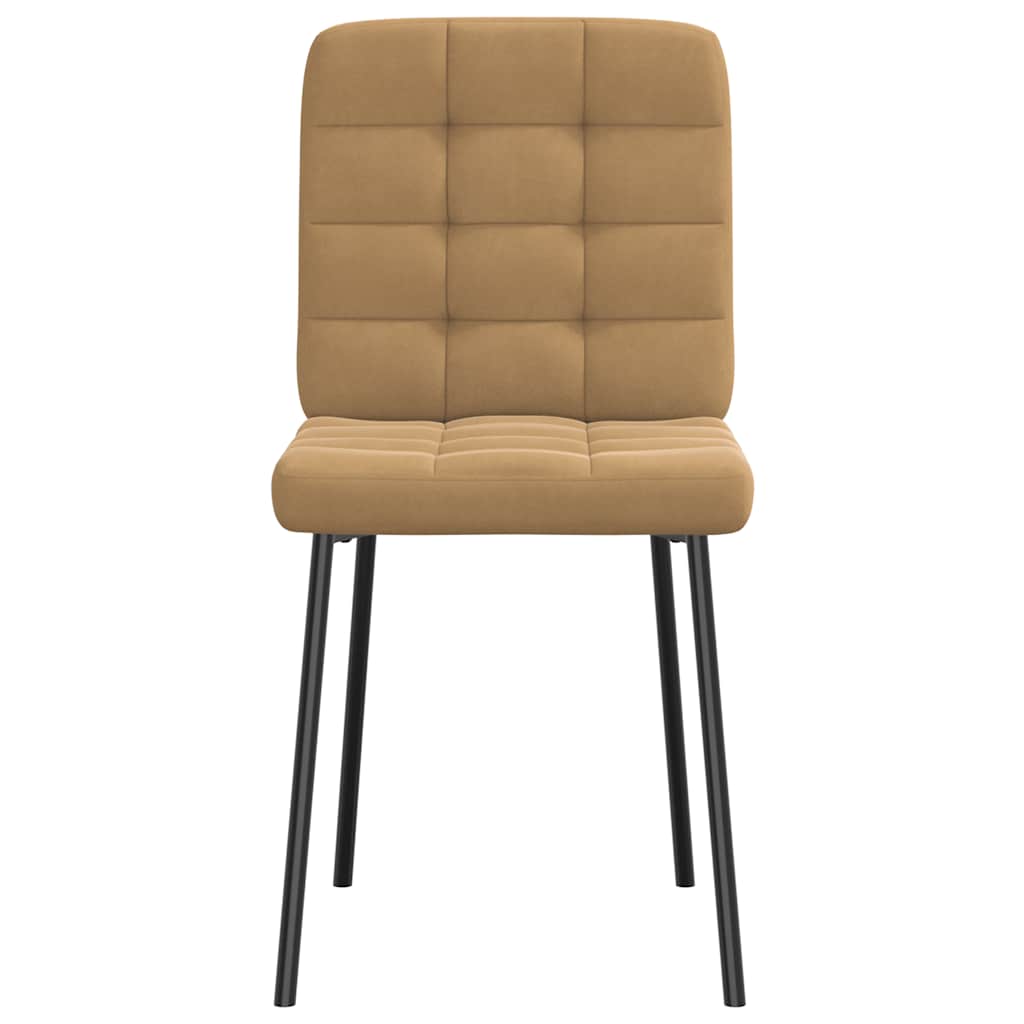 Sillas de comedor 2 unidades terciopelo marrón V2449 Vetonek