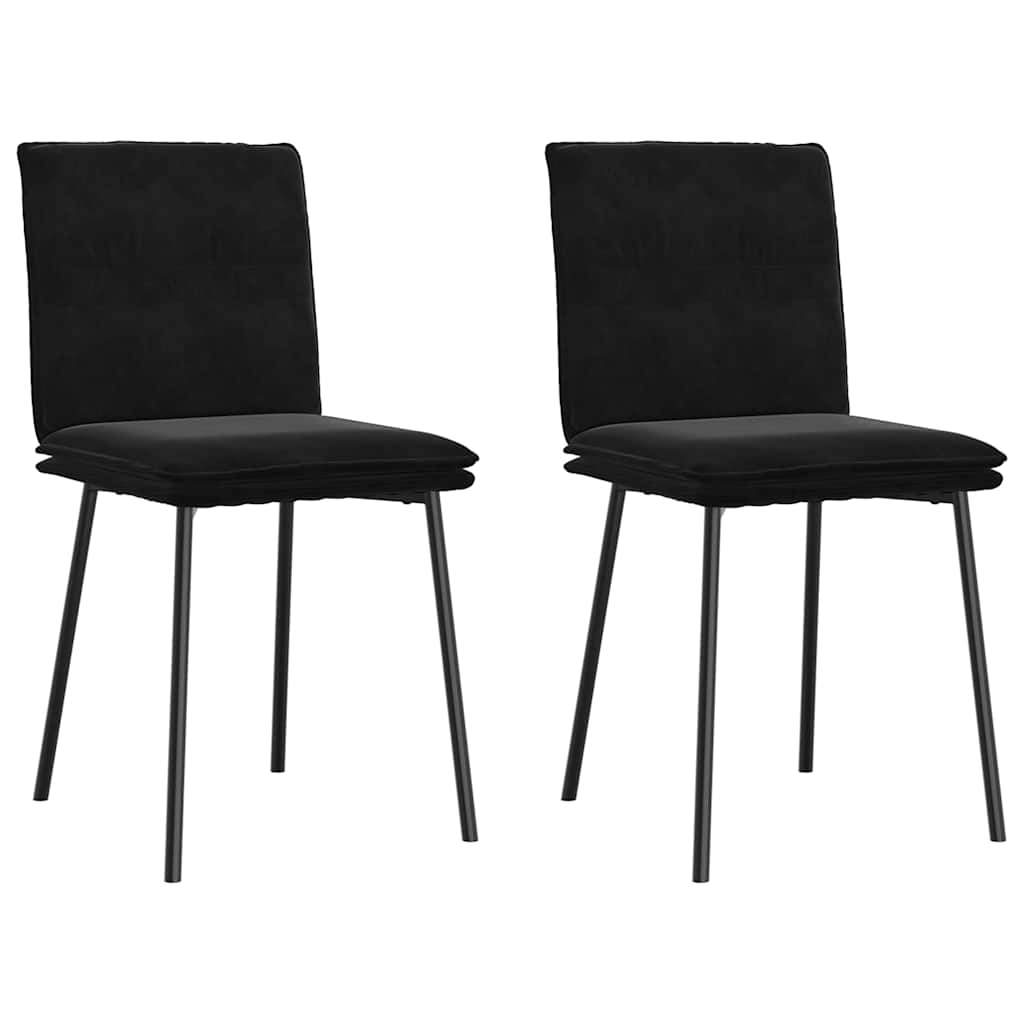 Vetonek Sillas de comedor 2 unidades terciopelo negro