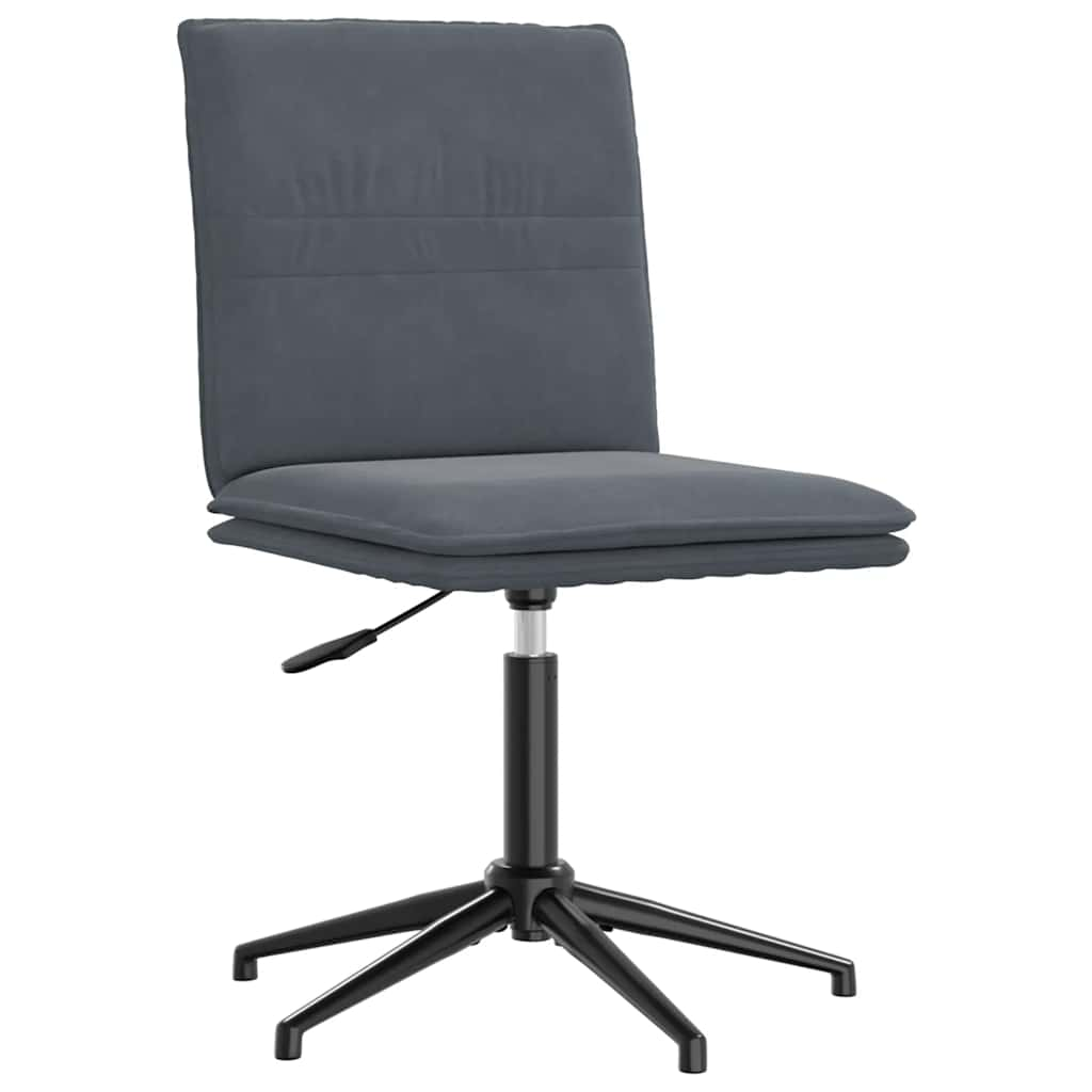 Vetonek Silla de comedor terciopelo gris oscuro