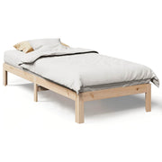 Vetonek Estructura de cama sin colchón madera maciza de pino 90x200 cm