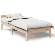 Vetonek Estructura de cama sin colchón madera maciza de pino 90x200 cm