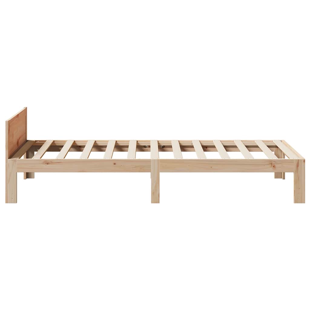 Estructura de cama sin colchón madera maciza de pino 90x200 cm v7062 - Vetonek
