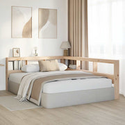 Cabecero librería en forma de L madera maciza de pino 160 cm V7338 Vetonek