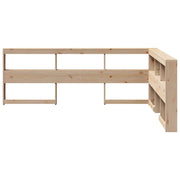 Cabecero librería en forma de L madera maciza de pino 160 cm V7338 Vetonek