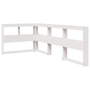 Cabecero librería en forma de L madera maciza pino blanco 90cm V7642 Vetonek