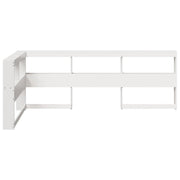 Cabecero librería en forma de L madera maciza pino blanco 90cm V7642 Vetonek