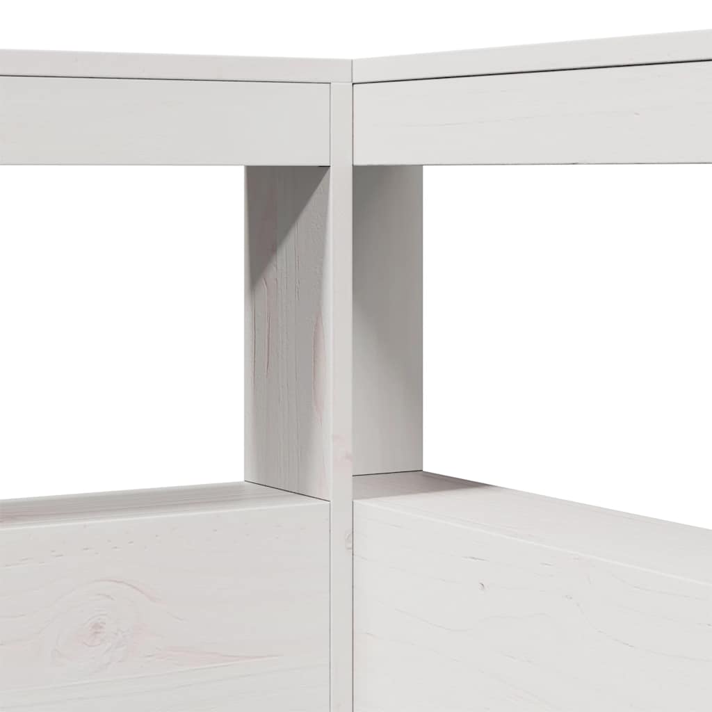 Cabecero librería en forma de L madera maciza pino blanco 90cm V7642 Vetonek