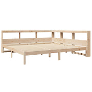 Cama con estantería sin colchón madera maciza de pino 200x200cm V5708 Vetonek
