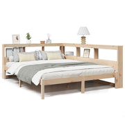 Cama con estantería sin colchón madera maciza de pino 160x200cm V5760 Vetonek