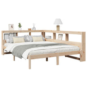 Cama con estantería sin colchón madera maciza de pino 160x200cm V5760 Vetonek