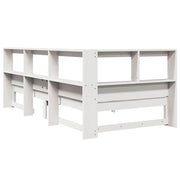 Cama con estantería sin colchón madera maciza de pino 90x190 cm V6040 Vetonek