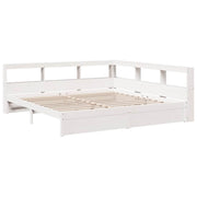 Cama con estantería sin colchón madera maciza de pino 160x200cm V6132 Vetonek