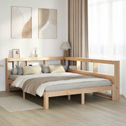 Cama con estantería sin colchón madera maciza de pino 160x200cm V6415 Vetonek