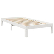 Cama con estantería sin colchón madera maciza de pino 90x190 cm V6699 Vetonek