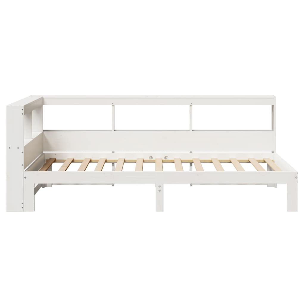 Cama con estantería sin colchón madera maciza de pino 90x190 cm V6699 Vetonek