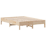Cama con estantería sin colchón madera maciza de pino 160x200cm V6804 Vetonek