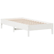 Cama con estantería sin colchón madera maciza de pino 90x190 cm V7085 Vetonek