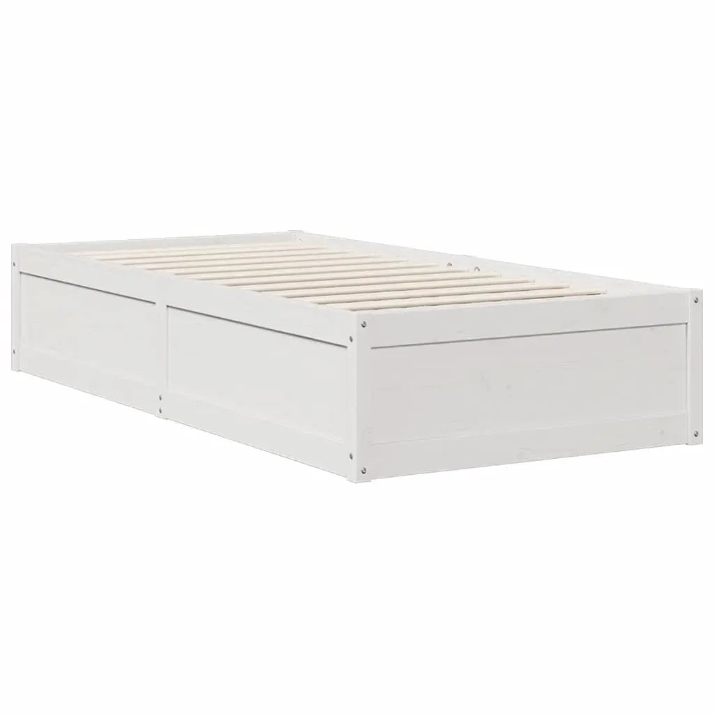 Cama con estantería sin colchón madera maciza de pino 90x190 cm V7474 Vetonek