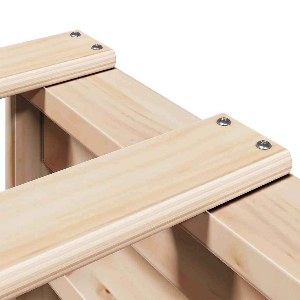 Cama con estantería sin colchón madera maciza de pino 160x200cm V7580 Vetonek