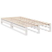 Cama con estantería sin colchón madera maciza de pino 90x190 cm V7863 Vetonek