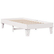 Cama con estantería sin colchón madera maciza de pino 90x190 cm V8259 Vetonek