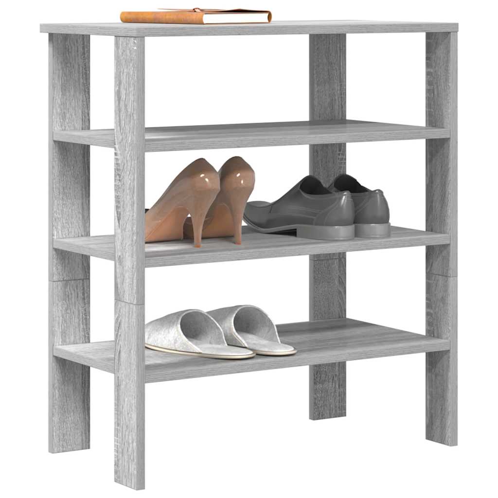 Vetonek Mueble zapatero madera contrachapada gris sonoma 61x32x70 cm