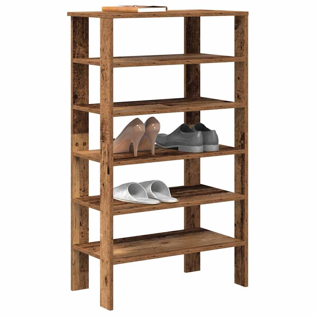 Vetonek Mueble zapatero madera contrachapada madera vieja 61x32x105 cm