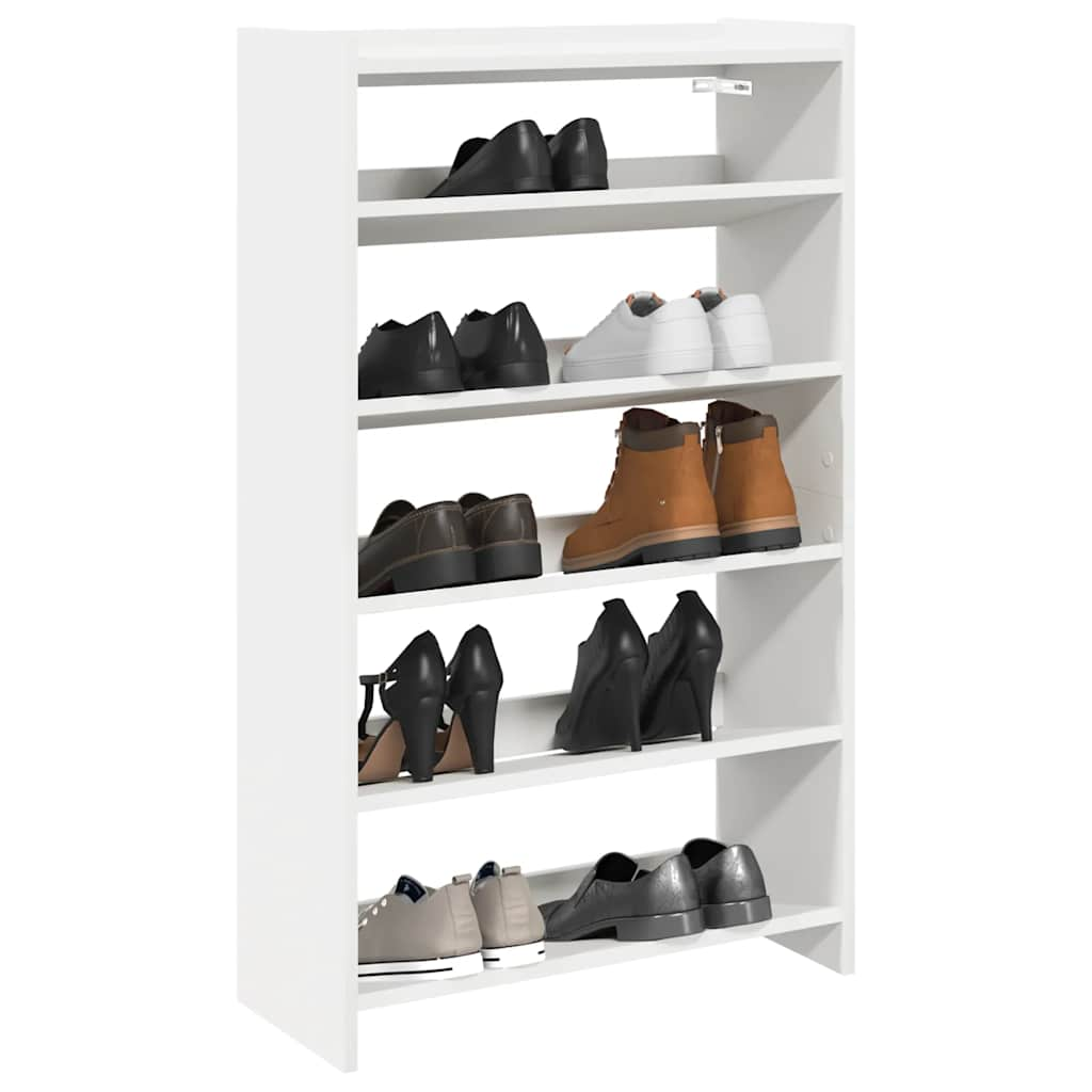 Vetonek Mueble zapatero madera contrachapada blanco 60x25x100 cm