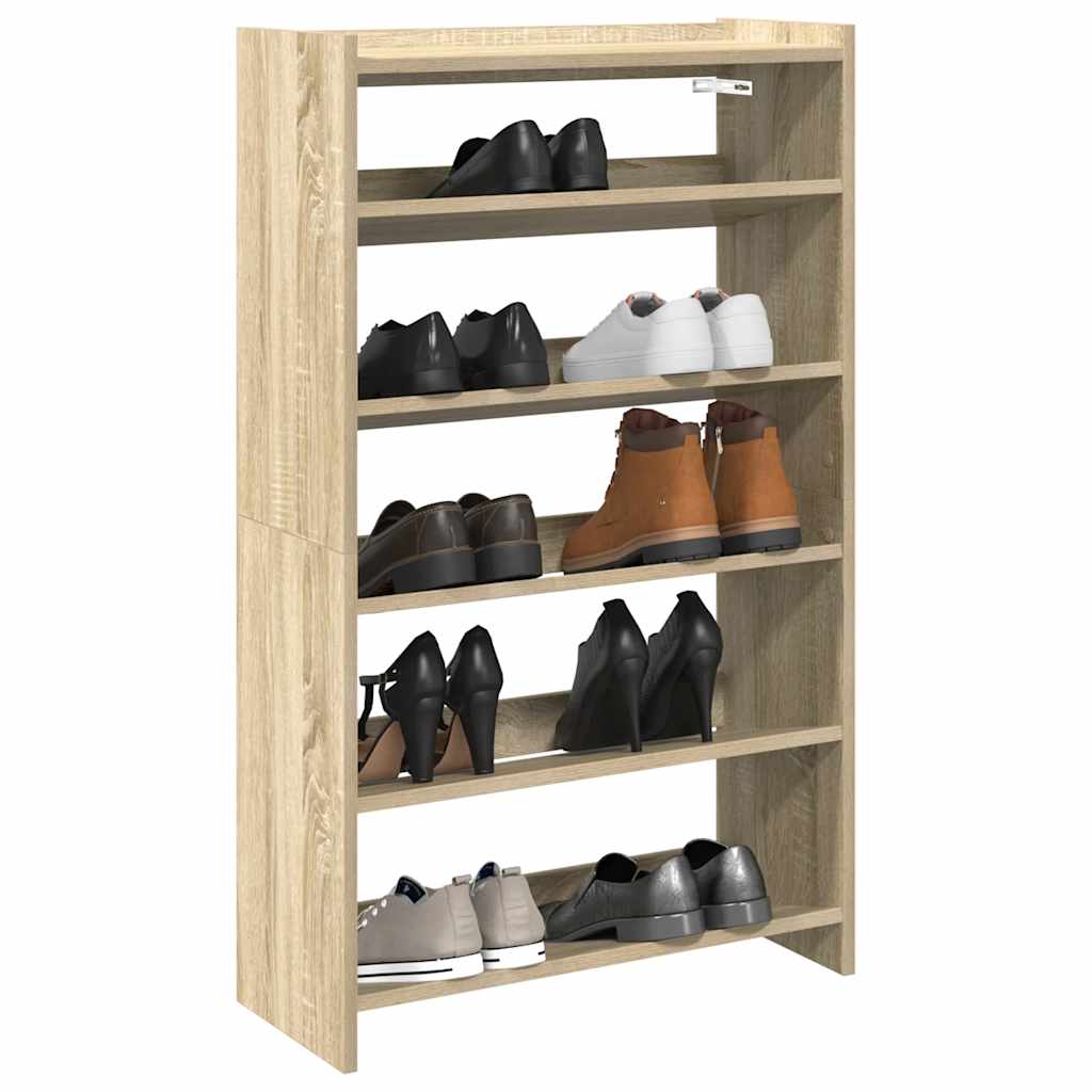 Vetonek Mueble zapatero madera contrachapada roble sonoma 60x25x100 cm