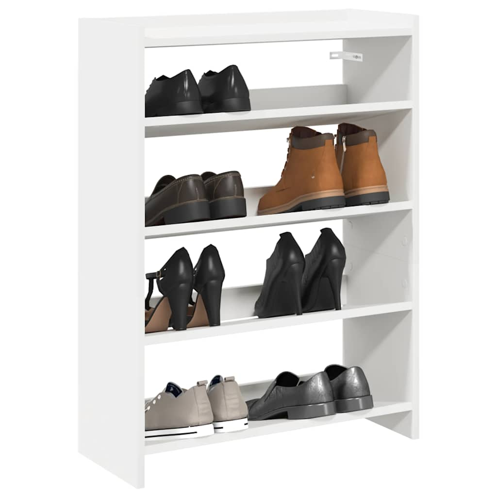 Vetonek Mueble zapatero madera contrachapada blanco 80x25x61,5 cm