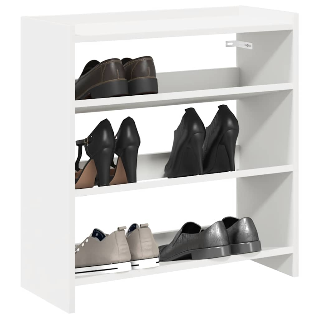 Vetonek Mueble zapatero madera contrachapada blanco 60x25x62 cm