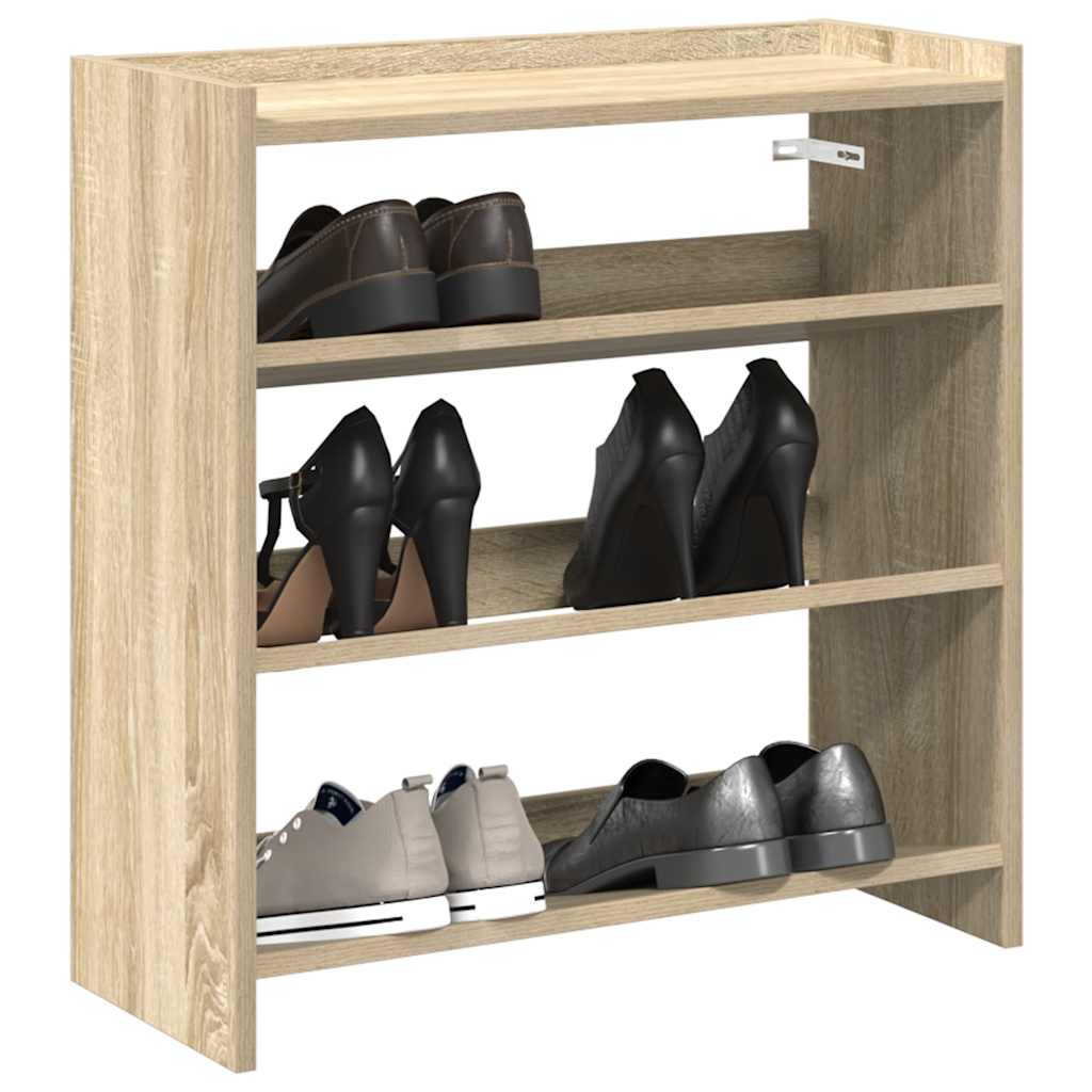 Vetonek Mueble zapatero madera contrachapada roble sonoma 60x25x62 cm