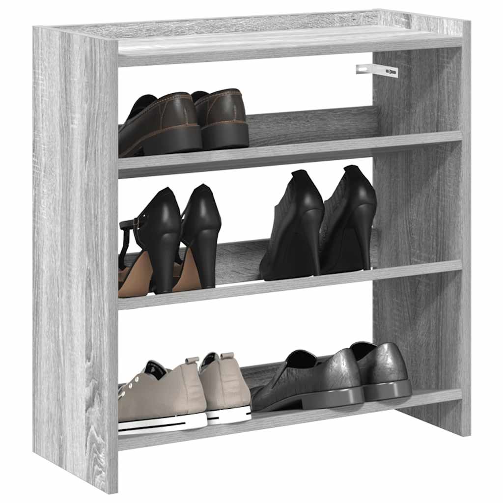 Vetonek Mueble zapatero madera contrachapada gris sonoma 60x25x62 cm