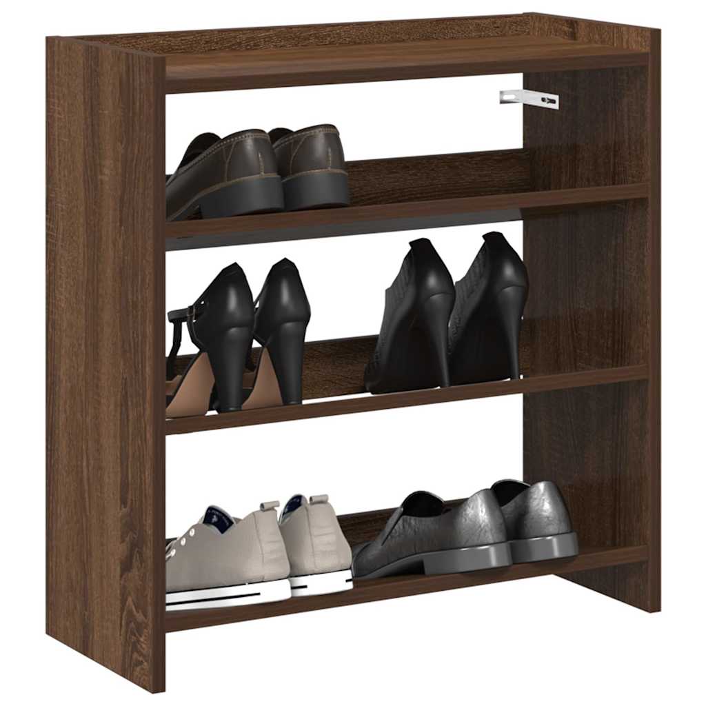 Vetonek Mueble zapatero madera contrachapada marrón roble 60x25x62 cm