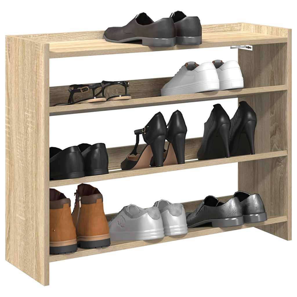 Vetonek Mueble zapatero madera contrachapada roble sonoma 80x25x62 cm