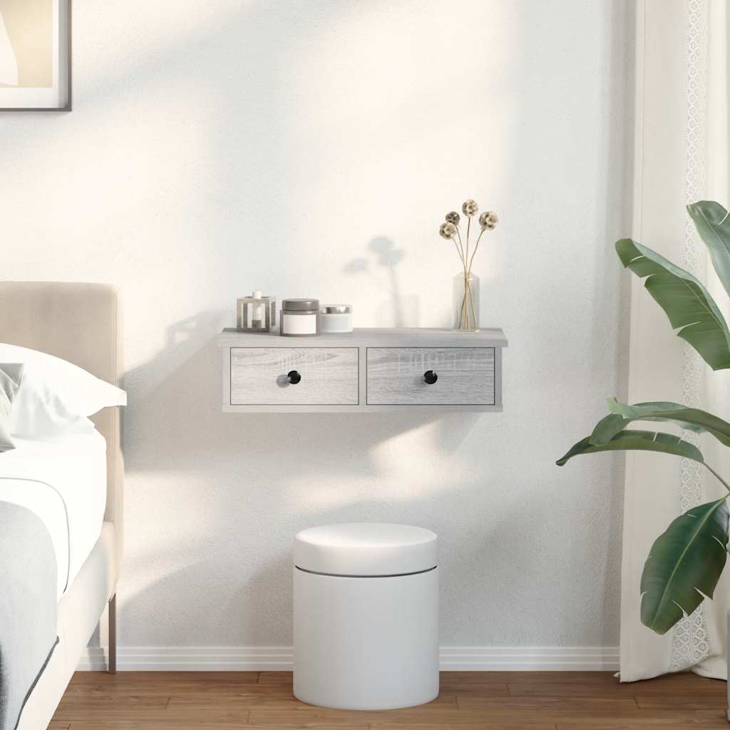 Prateleira com gavetas em contraplacado de carvalho fumado V9775 Vetonek