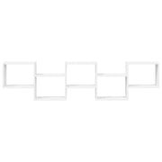 Estante cubo de pared 5 compartimentos madera ingeniería blanco v0269 - Vetonek