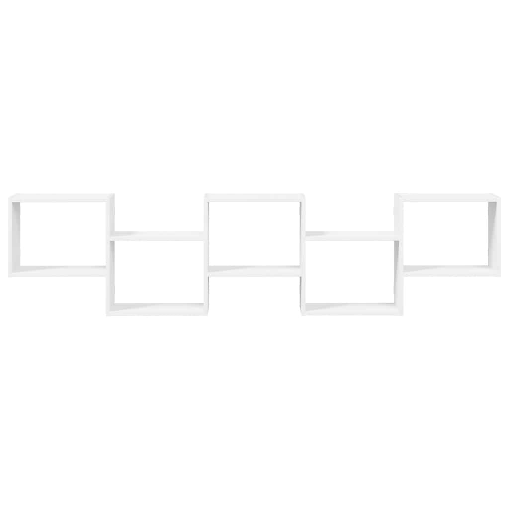 Estante cubo de pared 5 compartimentos madera ingeniería blanco v0269 - Vetonek