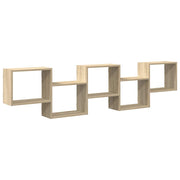 Vetonek Estante cubo de pared 5 compartimentos madera roble Sonoma
