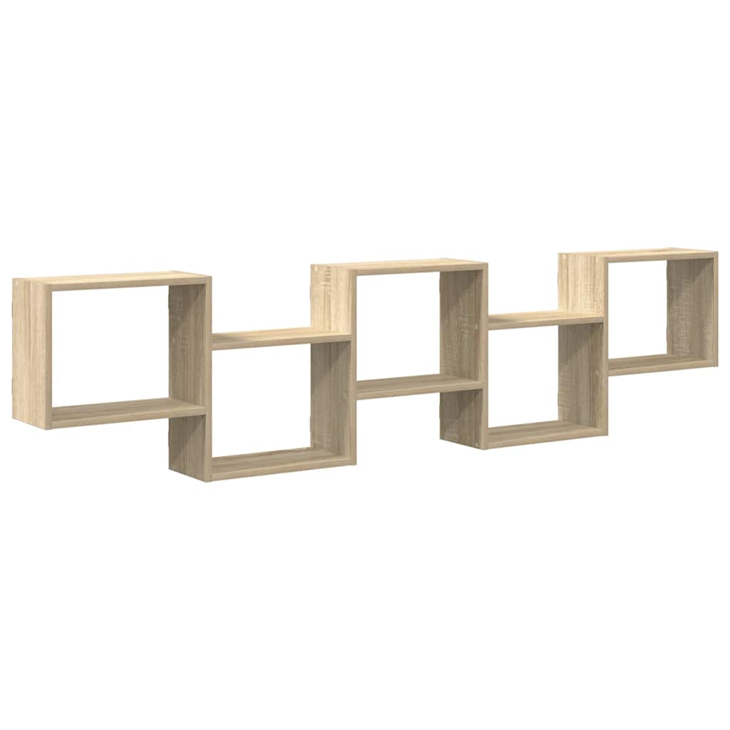 Vetonek Estante cubo de pared 5 compartimentos madera roble Sonoma